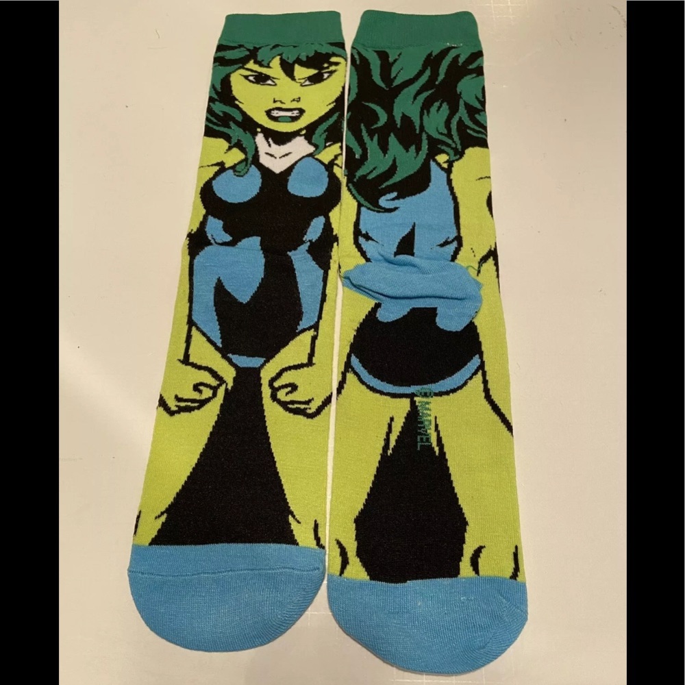 New She Hulk Crew Socks